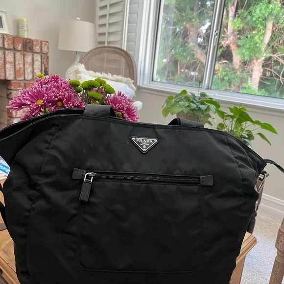 Prada Tessuto Two Way Bag (BLACK) - Picture 4 of 13